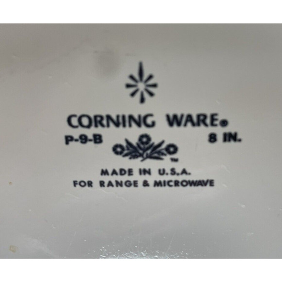 vtg Shell Oil Green Medallion HTF Corningware 8 In Casserole Dish P9B Lid 1970s - Picture 6 of 10